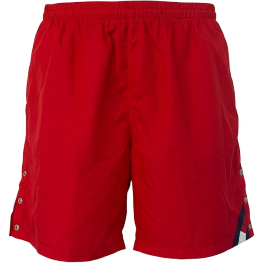 Vintage Tommy Hilfiger Tommy Jeans Mens XL Red Swim Trunks Shorts Snap Sides